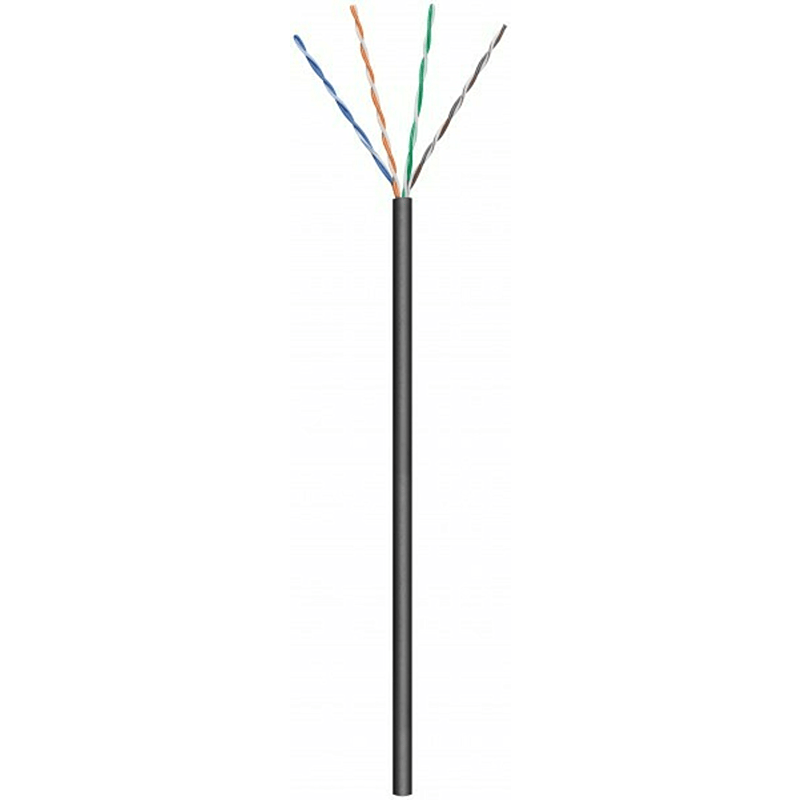 Cable CAT5e U/UTP de 100 m en carrete, flexible, negro, CCA