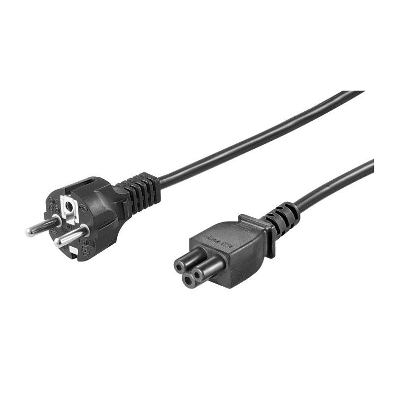 Cable de alimentación Schuko a C5 de 1,80 m, color negro