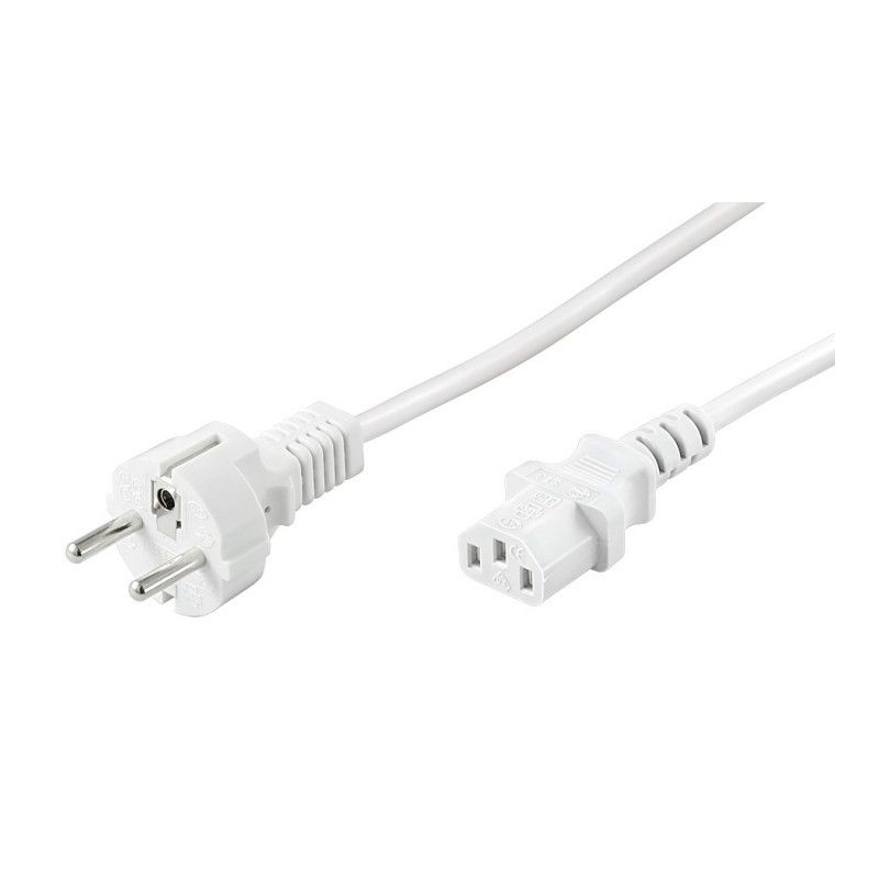 Cable de alimentación Schuko a C13 de 1,50 m, blanco