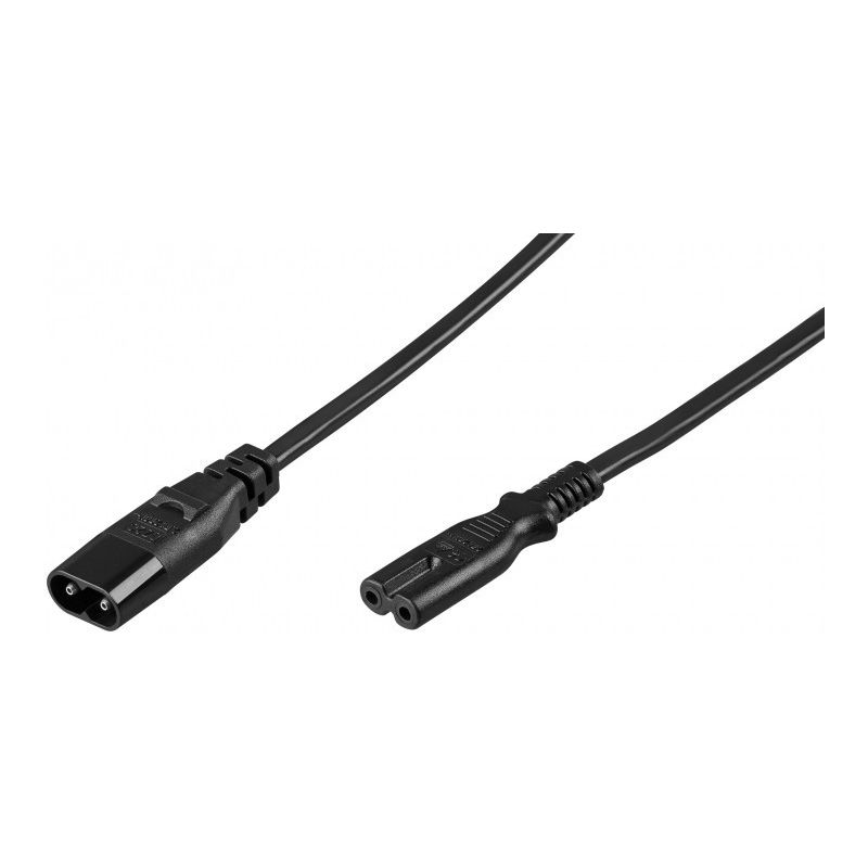 Cable de alimentación C7 a C8 de 2 m, color negro