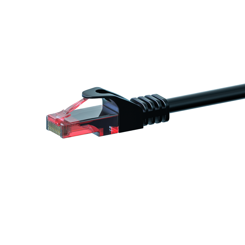 Cable de conexión UTP CAT6 de 5 m, color negro - 100 % cobre