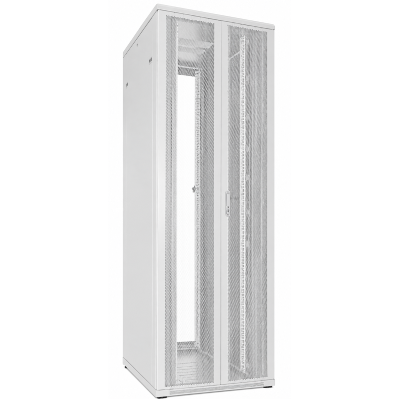 Armario de servidor blanco de 47U con puertas delanteras y traseras dobles perforadas 800x1000x2200mm (AnxFxAl)