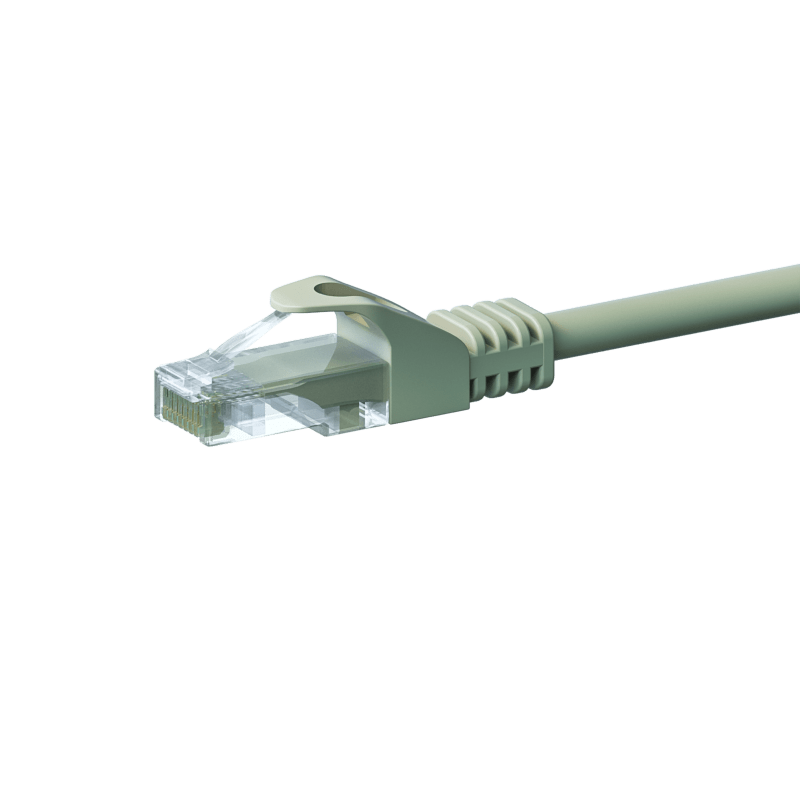 Cable de conexión UTP CAT5e de 1,50 m, gris - 100 % cobre