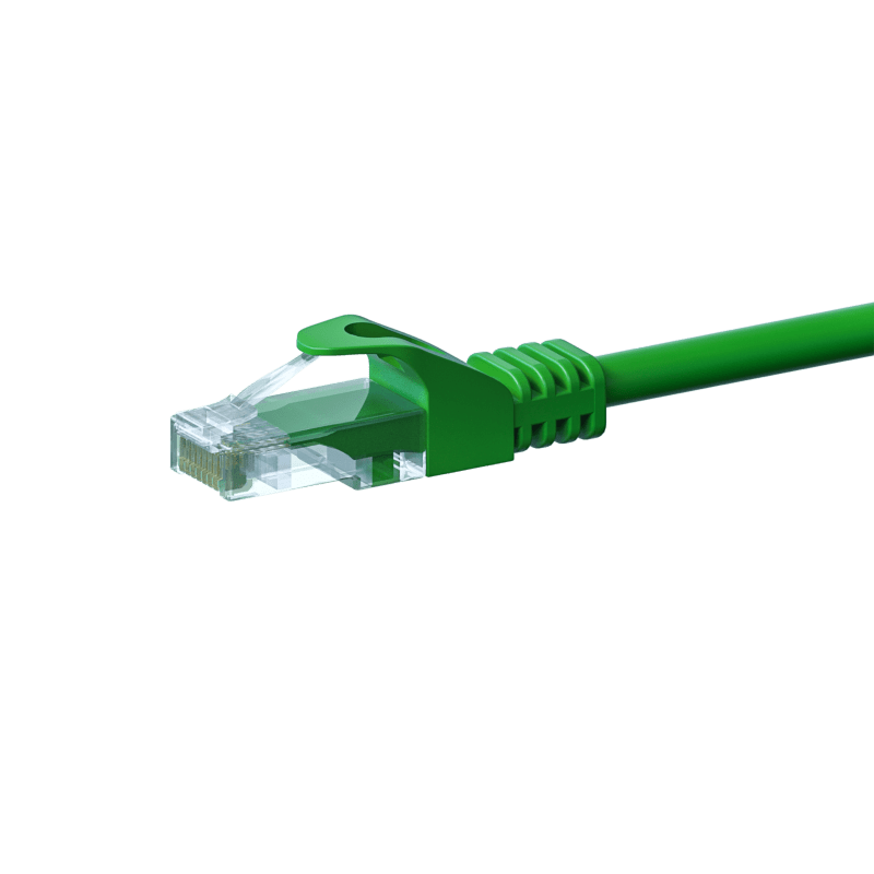Cable de conexión UTP CAT5e de 7,5 m, color verde - 100 % cobre