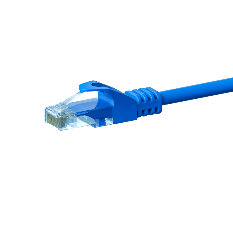 Cable de conexión UTP CAT5e de 0,50 m, azul - 100 % cobre