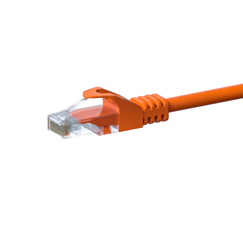 Cable de conexión UTP CAT5e de 20 m, color naranja - 100 % cobre
