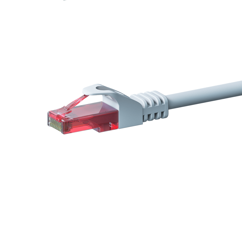 Cable de conexión UTP CAT6 de 0,15 m, blanco - 100 % cobre