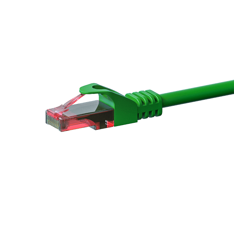 Cable de conexión UTP CAT6 de 0,50 m, color verde - 100 % cobre