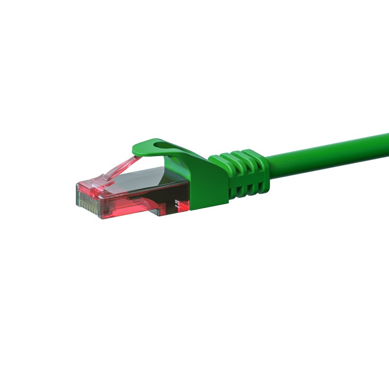 Cable de conexión UTP CAT6 de 10 m, color verde - 100 % cobre