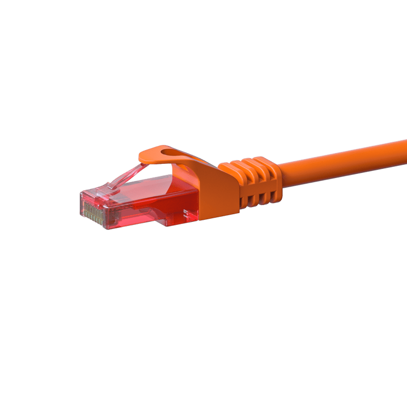 Cable de conexión UTP CAT6 de 1 m, color naranja - 100% cobre