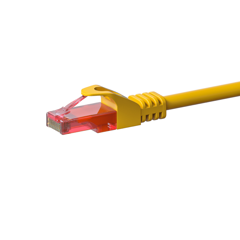 Cable de conexión UTP CAT6 de 20 m, color amarillo - 100 % cobre