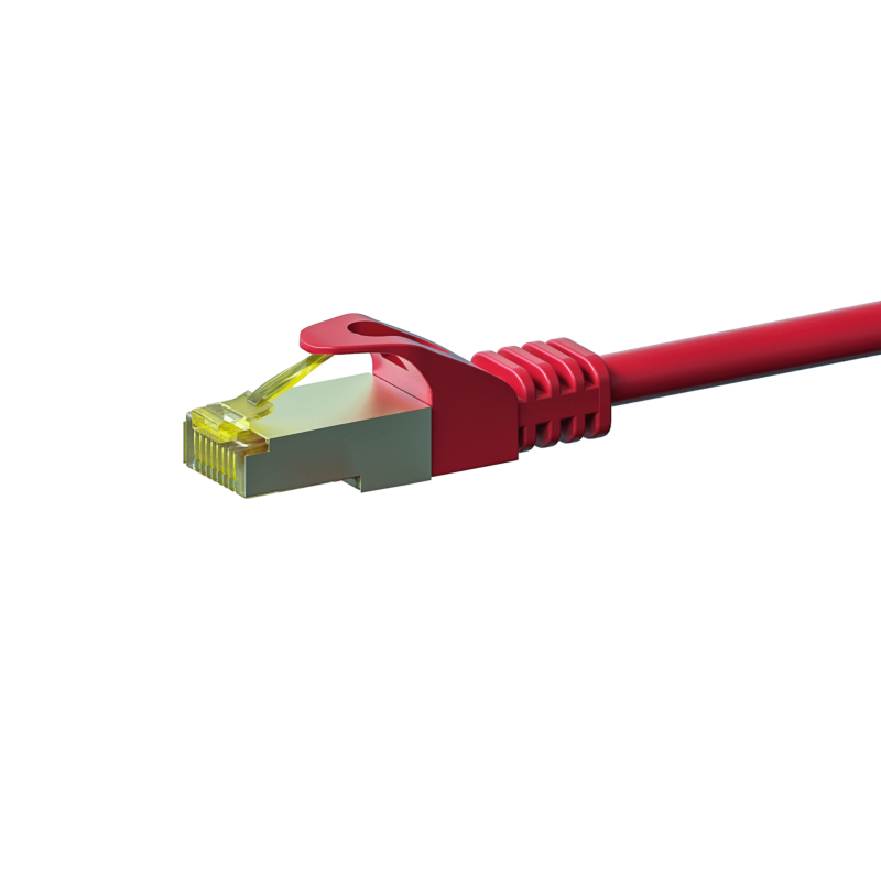 Cable de conexión Cat7 S/FTP (PIMF) de 10 m, color rojo