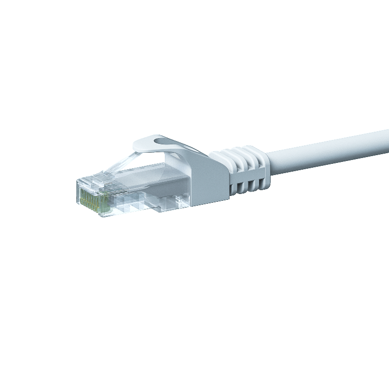 Cable de conexión UTP CAT5e de 0,25 m, blanco - CCA