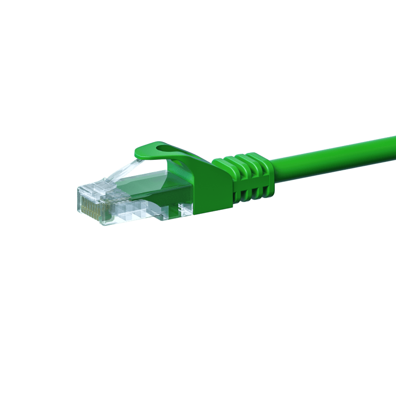 Cable de conexión UTP CAT5e de 0,25 m, color verde - CCA