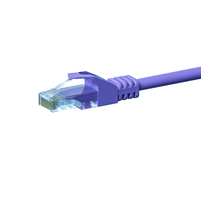 Cable de conexión UTP CAT5e de 1 m, color morado - CCA
