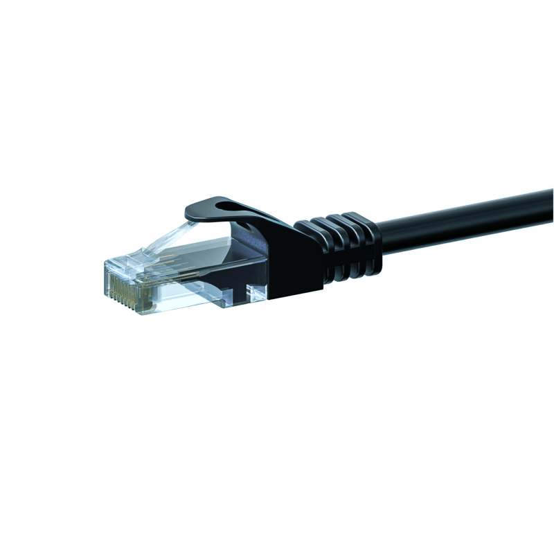 Cable de conexión UTP CAT6 de 1 m, negro - CCA