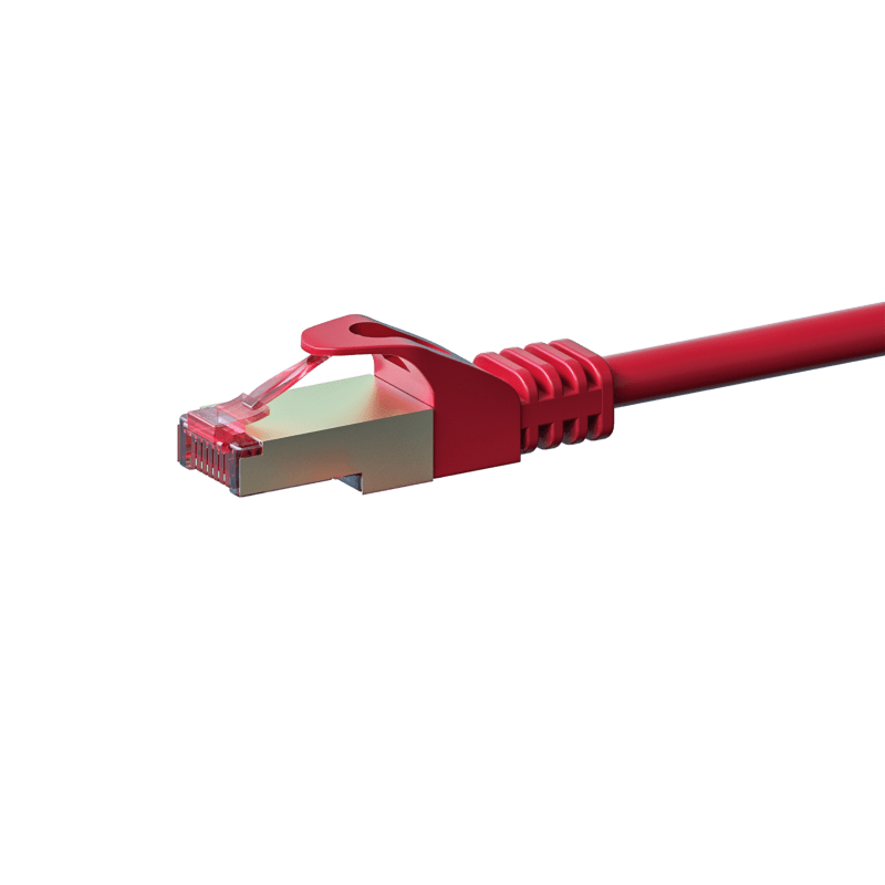 Cable de conexión CAT6 S/FTP (PIMF) de 0,25 m, color rojo