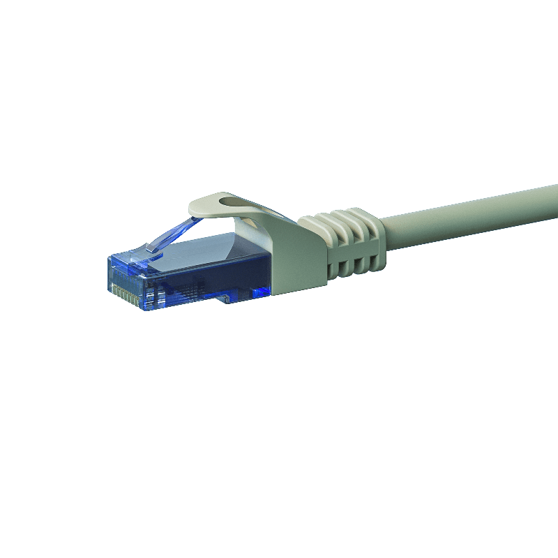 Cable de conexión UTP CAT6a de 10 m, color gris - 100 % cobre