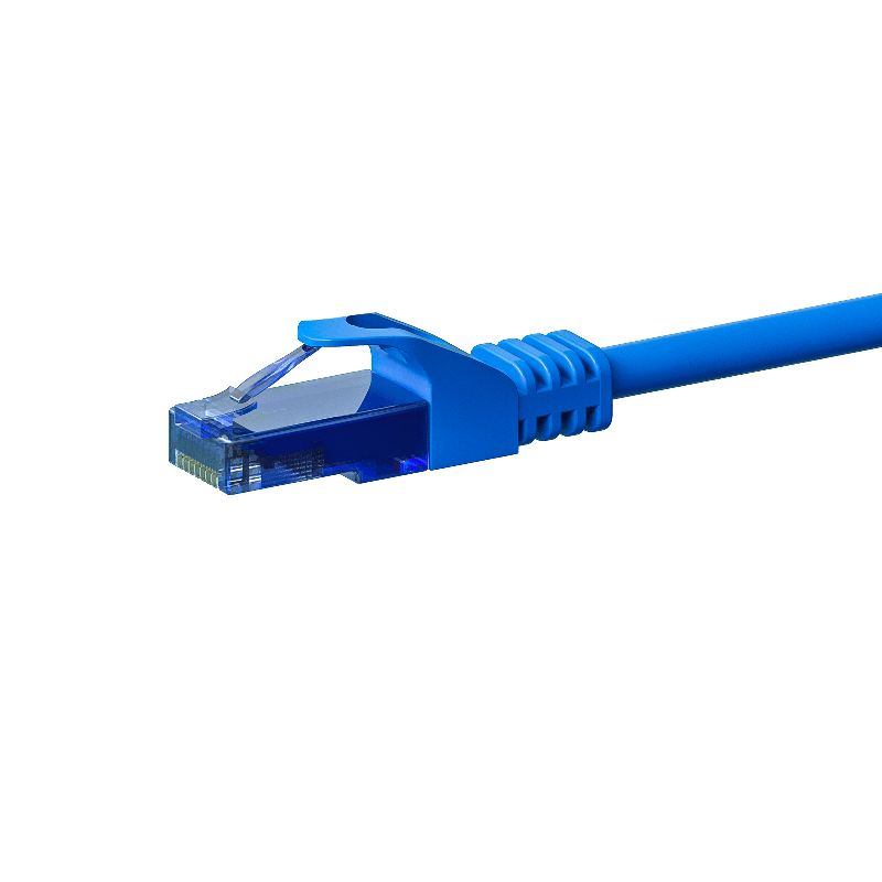 Cable de conexión UTP CAT6a de 15 m, azul - 100 % cobre