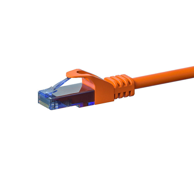 Cable de conexión UTP CAT6a de 0,50 m, color naranja - 100 % cobre