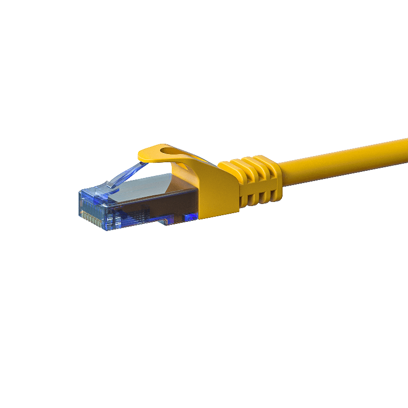 Cable de conexión UTP CAT6a de 0,50 m, color amarillo - 100 % cobre
