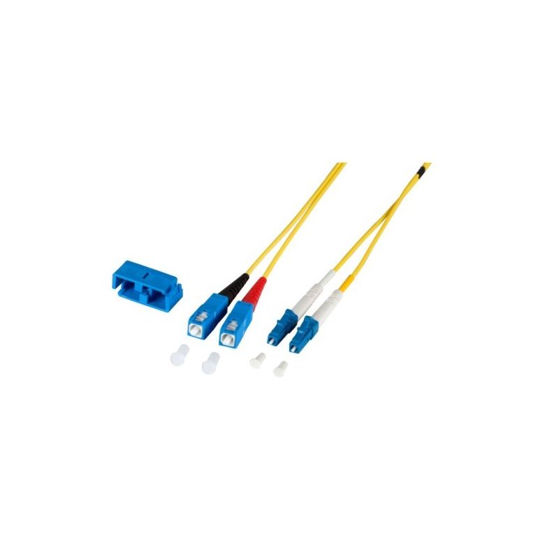 Cable de fibra óptica dúplex OS2 LC-SC de 0,50 m