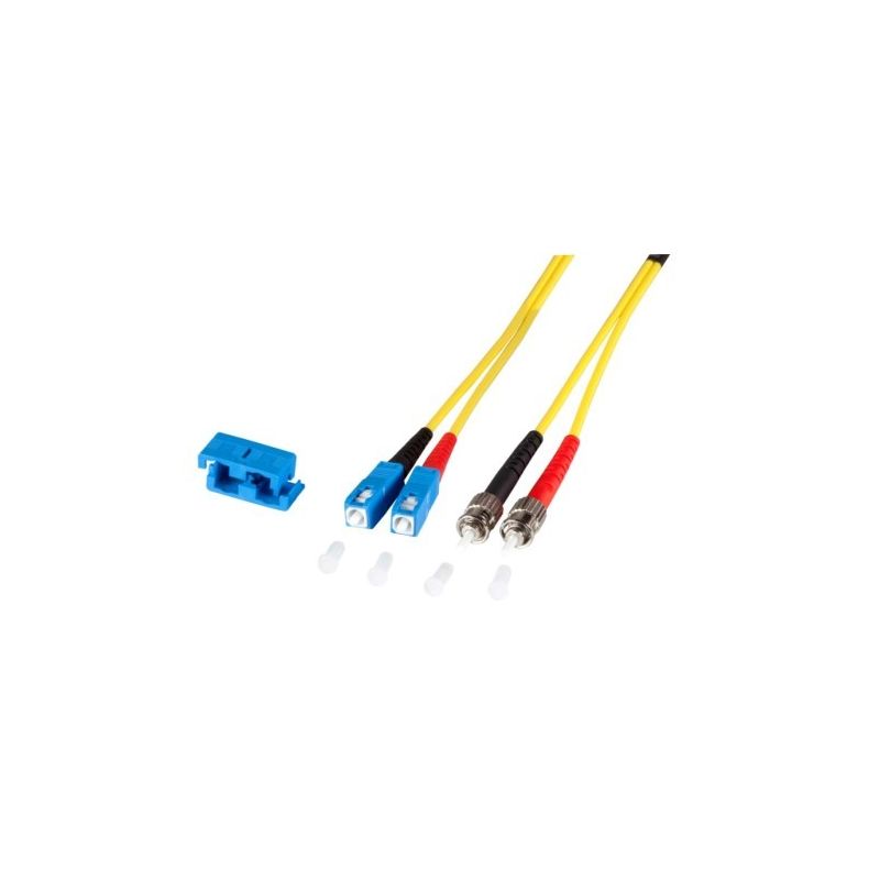Cable de fibra óptica dúplex OS2 SC-ST de 20 m