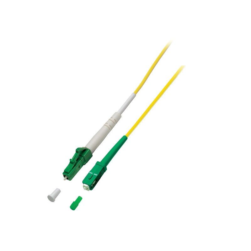 Cable de fibra óptica simplex OS2 LC/APC-SC/APC de 1 m