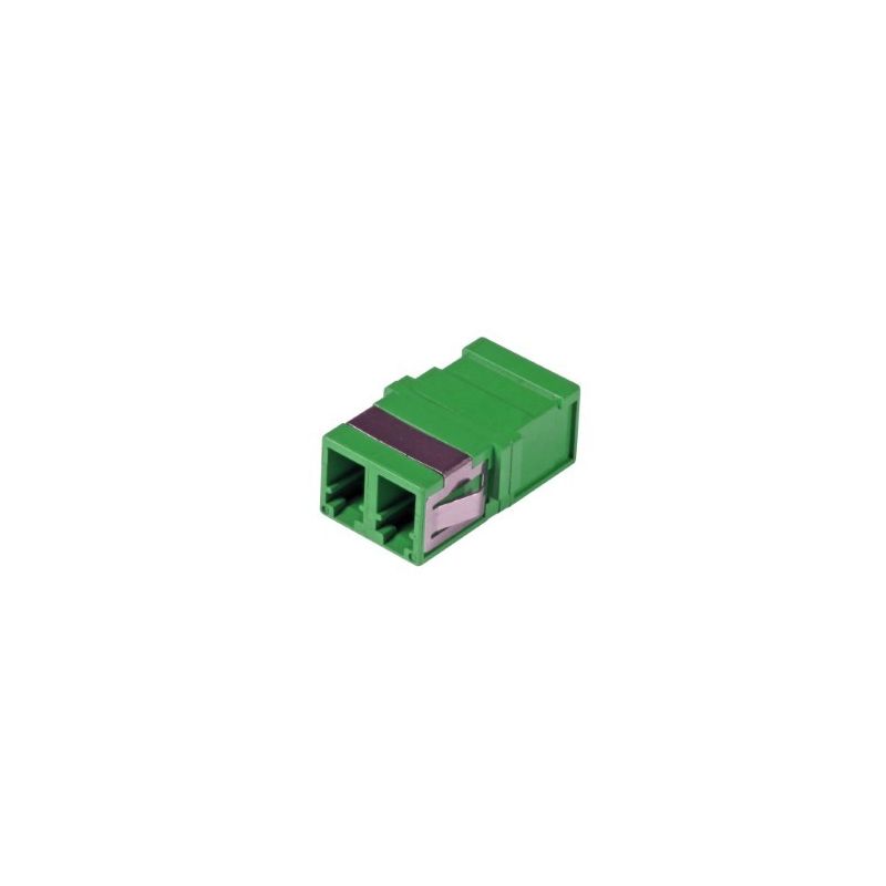 Acoplamiento Keystone monomodo dúplex LC-LC verde