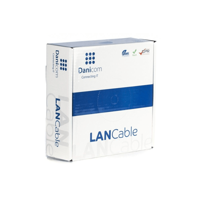 Cable CAT5e U/UTP de 100 m en carrete, flexible, gris, CCA