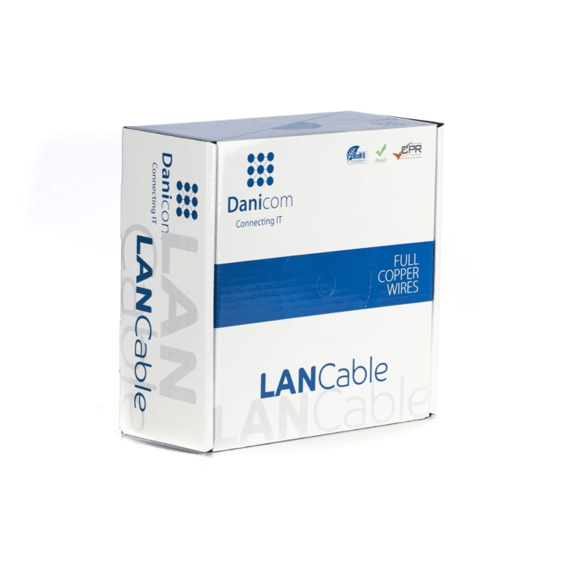 Cable rígido para exteriores DANICOM CAT5e FTP de 100 m en rollo - PE (Fca)