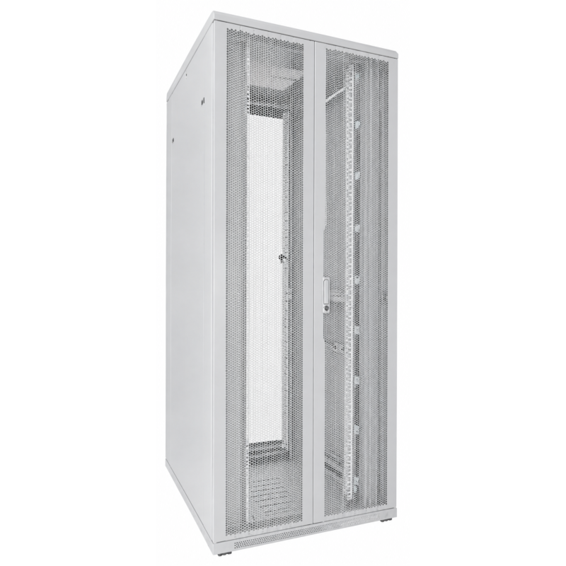 Armario de servidor blanco de 42U con puertas delanteras y traseras dobles perforadas 800x1000x2000mm (AnxFxAl)