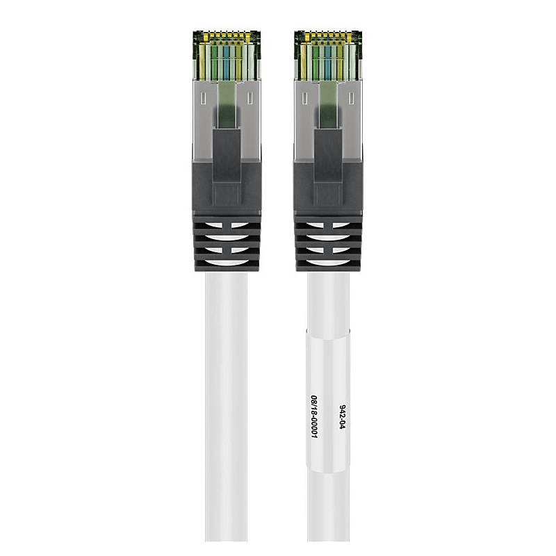 Cable de conexión Cat8 S/FTP (PIMF) de 3 m, color blanco