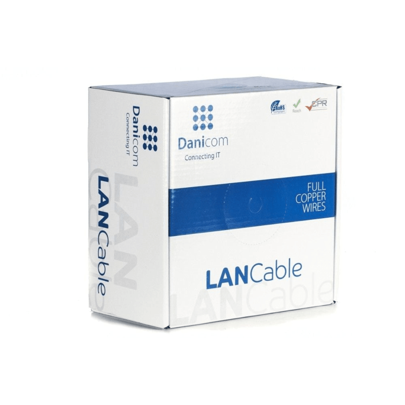 DANICOM CAT7 S/FTP 100m cable en rollo rígido - LSZH (Dca)
