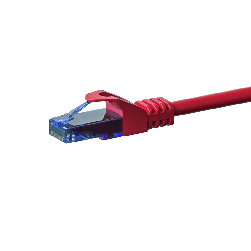 Cable de conexión UTP CAT6a de 2 m, rojo - 100 % cobre