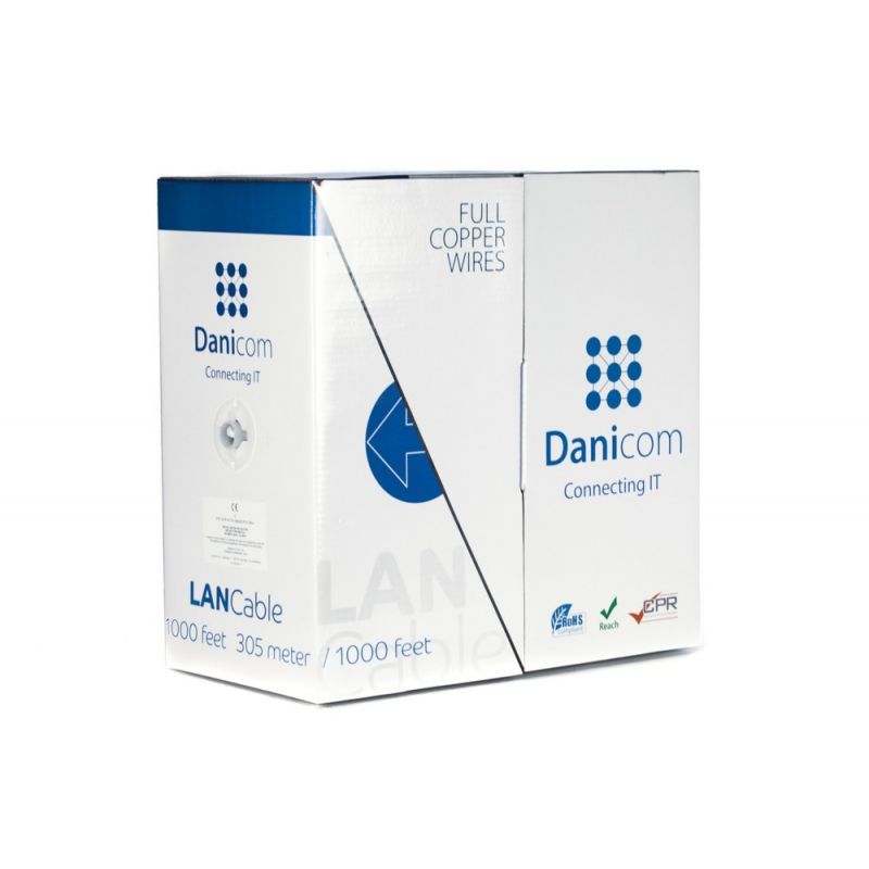 DANICOM CAT6 FTP 305m cable en rollo flexible - PVC (Fca)