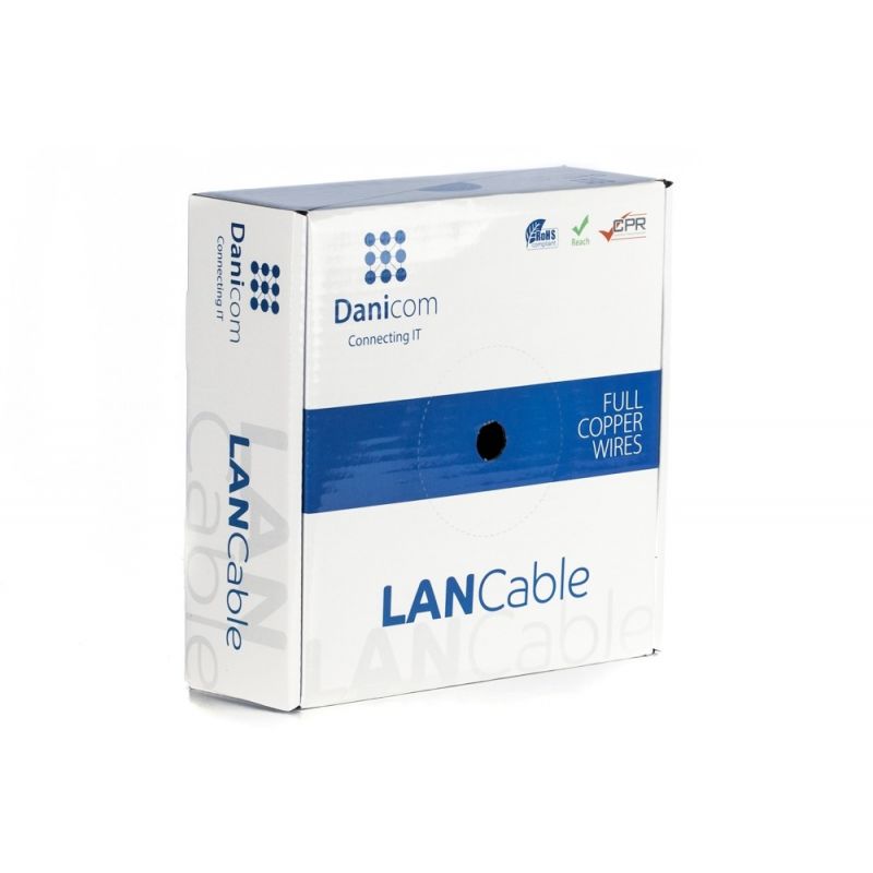 Cable flexible DANICOM CAT6 FTP de 50 m en rollo - PVC (Fca)