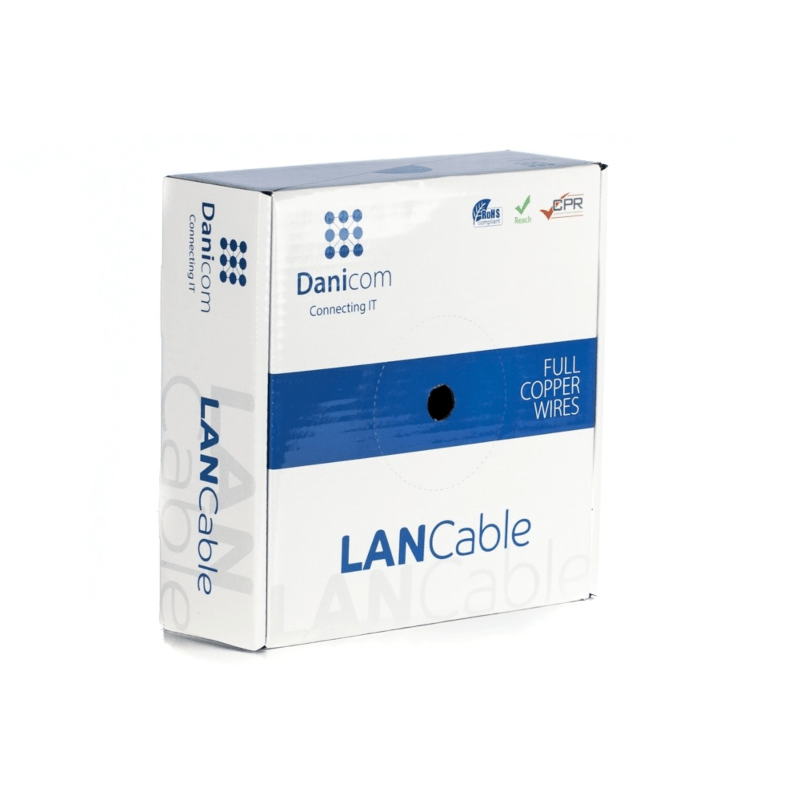 DANICOM CAT6 FTP 50m cable en rollo rígido - LSZH (Dca)
