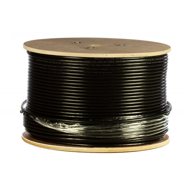 Cable rígido para exteriores DANICOM CAT6 UTP de 305 m en rollo - PE (Fca)