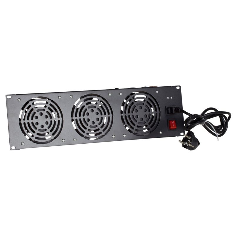 Paquete de ventiladores con 3 ventiladores aptos para colocar entre los postes verticales - 3U