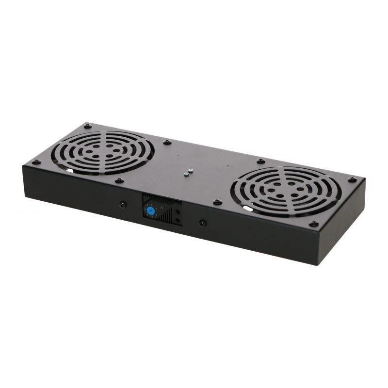 Paquete de ventiladores con 2 ventiladores y termostato, apto para armarios de pared.