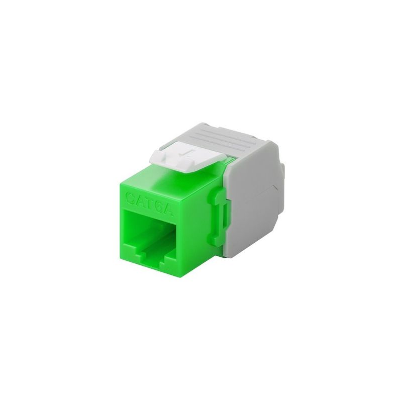 Conector Keystone UTP CAT6a - Sin herramientas - Verde