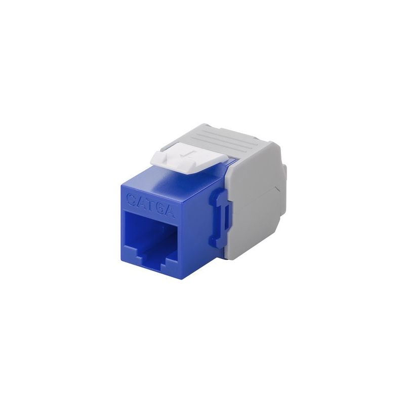 Conector Keystone UTP CAT6a - Sin herramientas - Azul