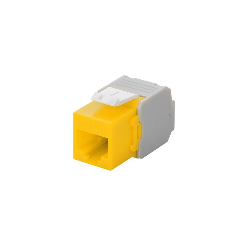 Conector Keystone UTP CAT6a - Sin herramientas - Amarillo