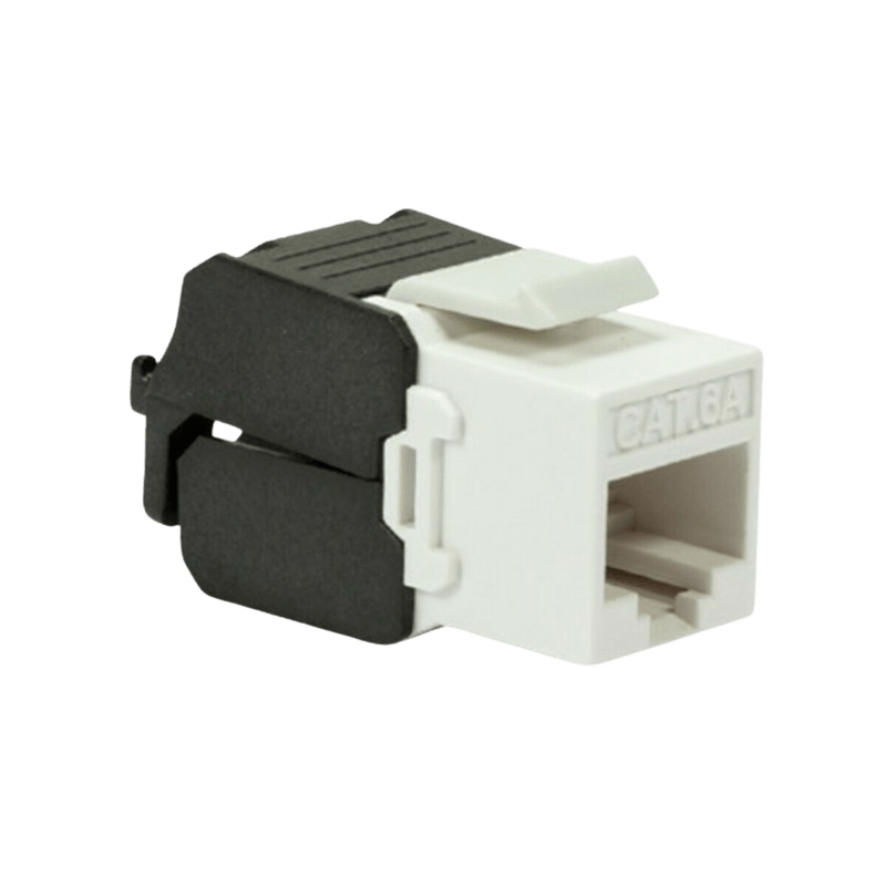 Conector Keystone UTP CAT6a - Sin herramientas - Negro/Blanco