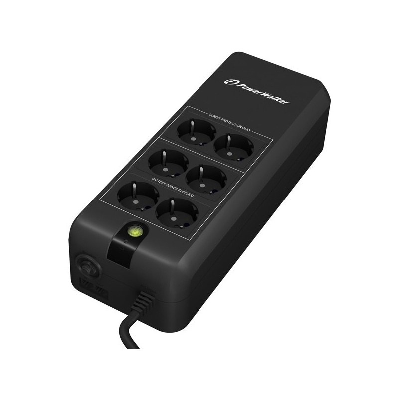 Sistema de alimentación ininterrumpida (UPS) PowerWalker Off-Line de 600 VA