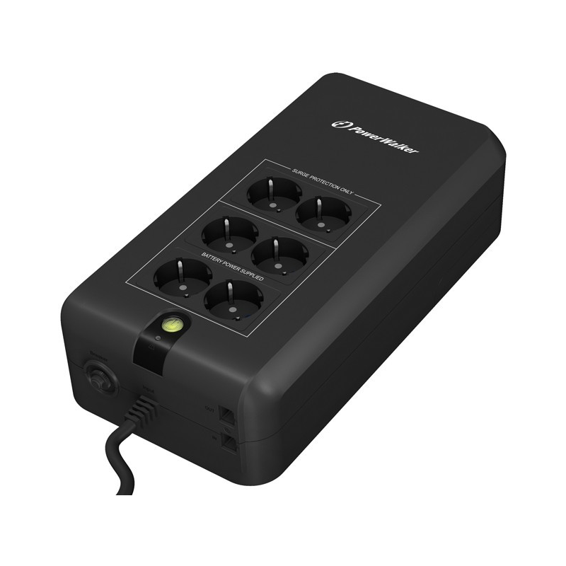 Sistema de alimentación ininterrumpida (UPS) PowerWalker Off-Line de 800 VA