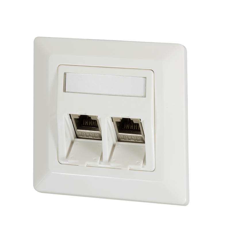 Placa frontal Keystone, color marfil