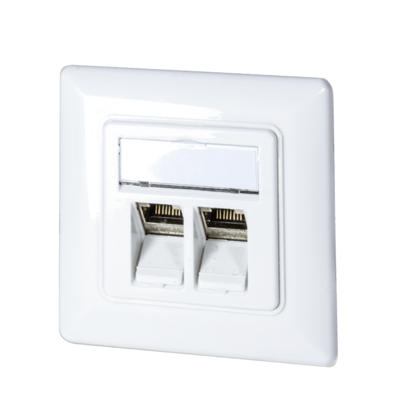 Placa frontal Keystone, blanca