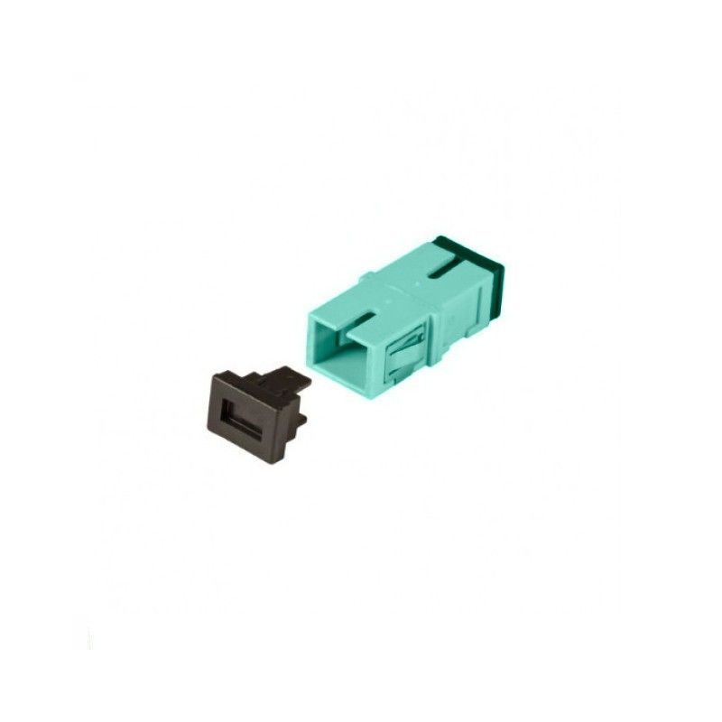 Acoplamiento multimodo Keystone SC-SC simplex turquesa